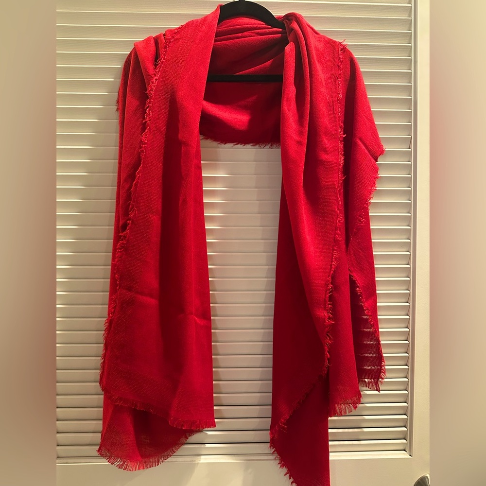 Nordstrom Rack pashmina wrap scarf red